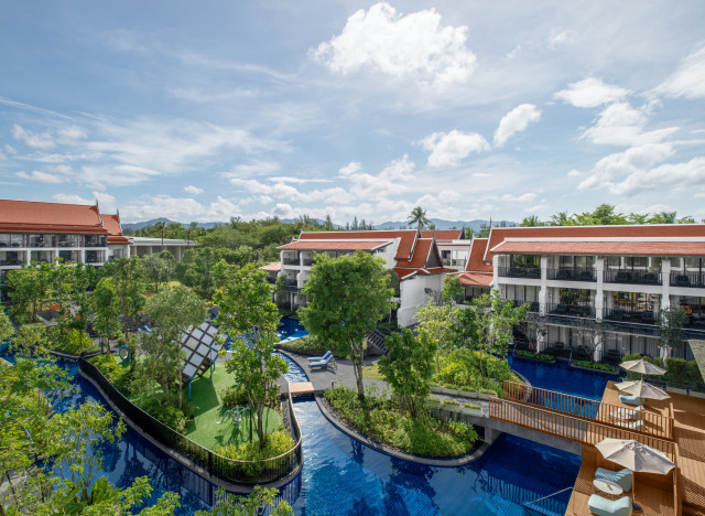 The resort boasts the longest outdoor lagoon pool in Southeast Asia. Photograph depicts the JW Marriott, Khao Lak Resort & Spa.
